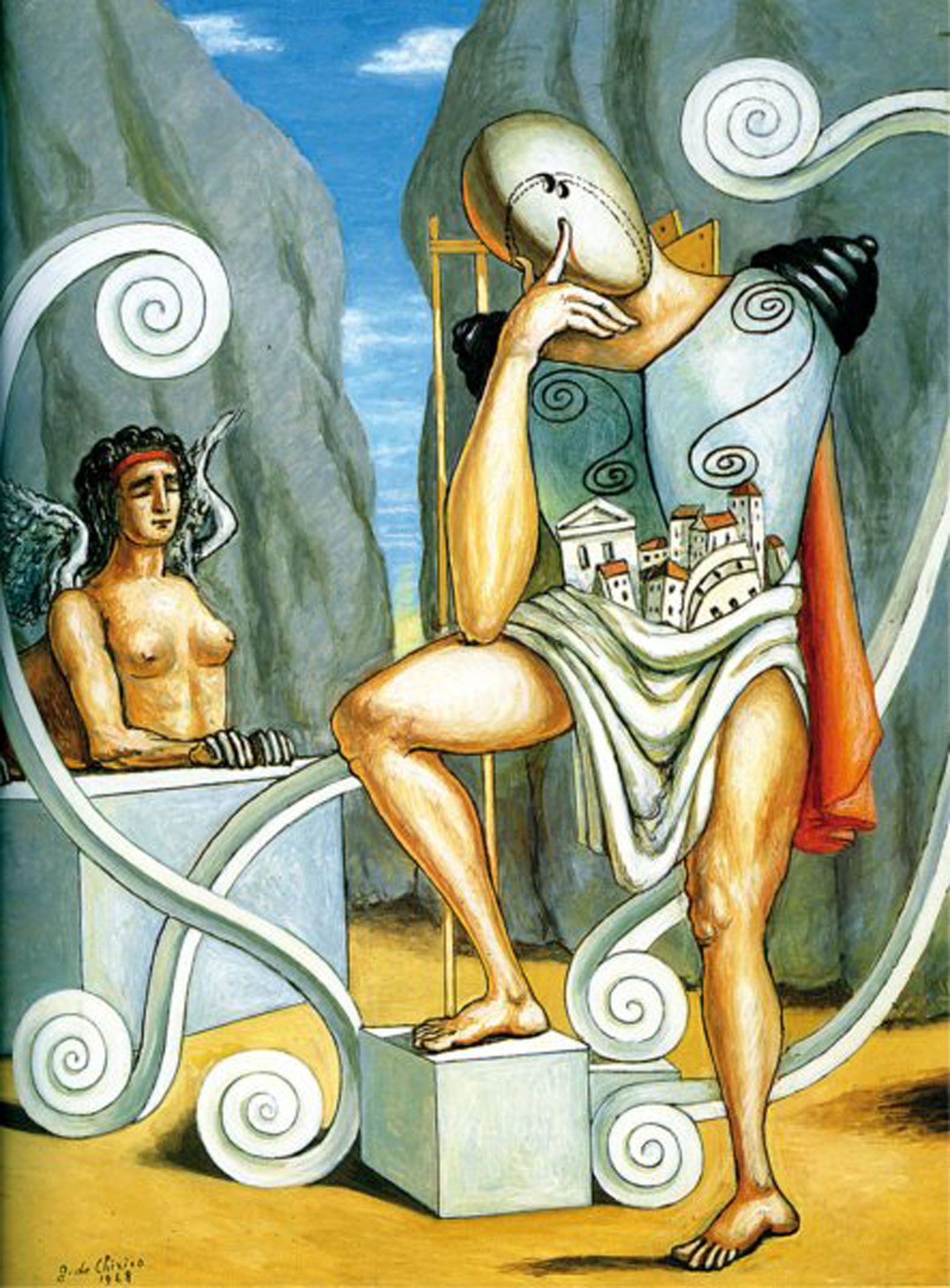 Giorgio de Chirico - Edipo e la sfinge