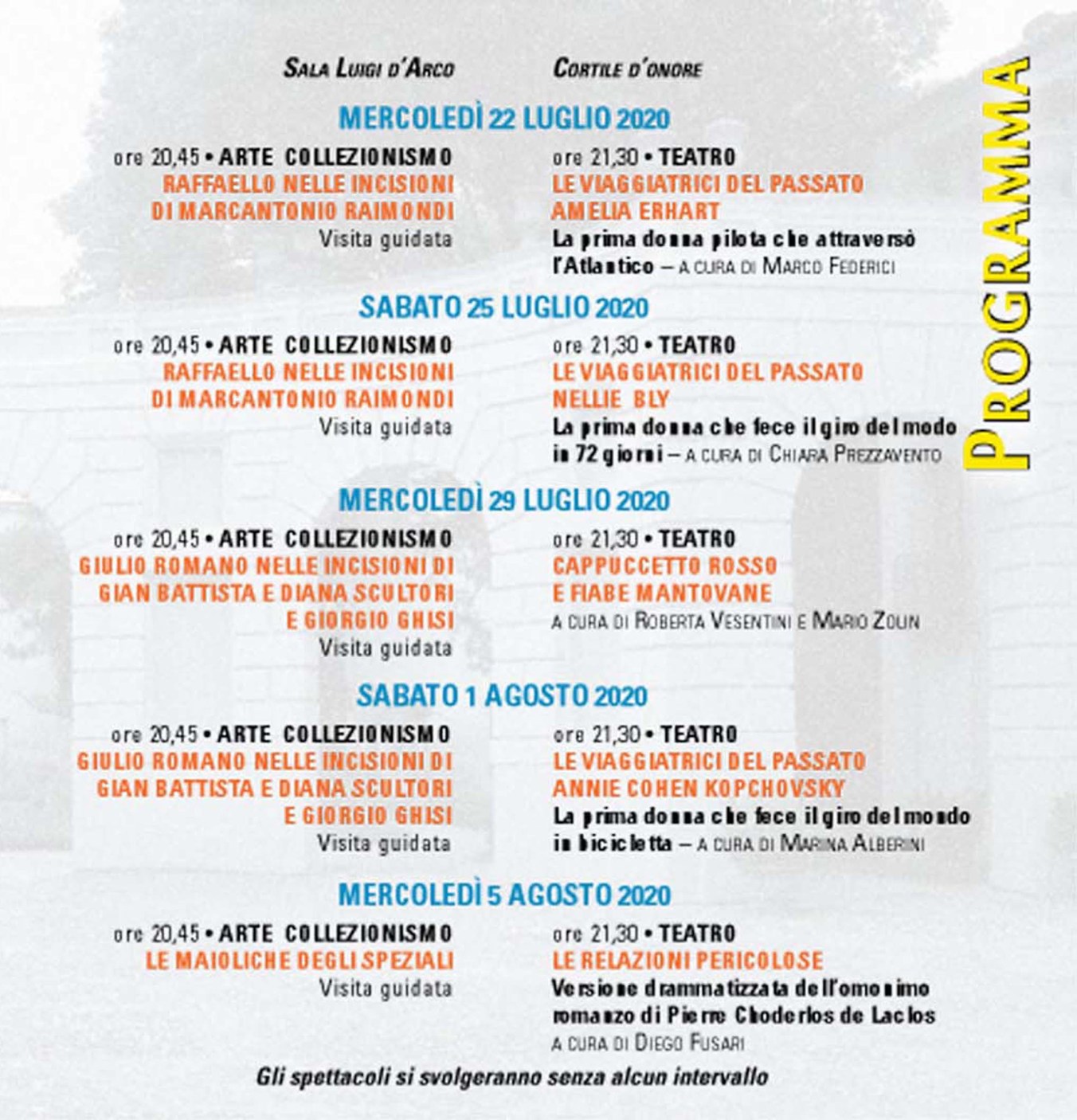 programma palazzo d’arco